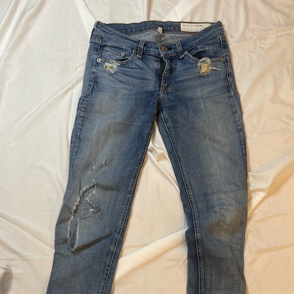 Rag And Bone Skinny Jean Distressed/Ripped Size 25 - Picture 5 of 12